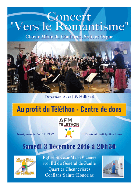 Concert "Vers le Romantisme" au profit du Téléthon 2016